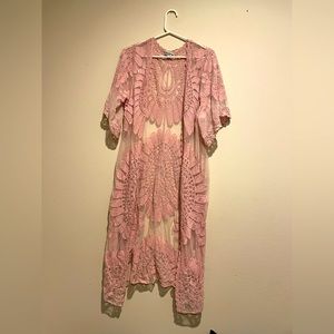 Sheer Lacey Dusty Pink Cover up
